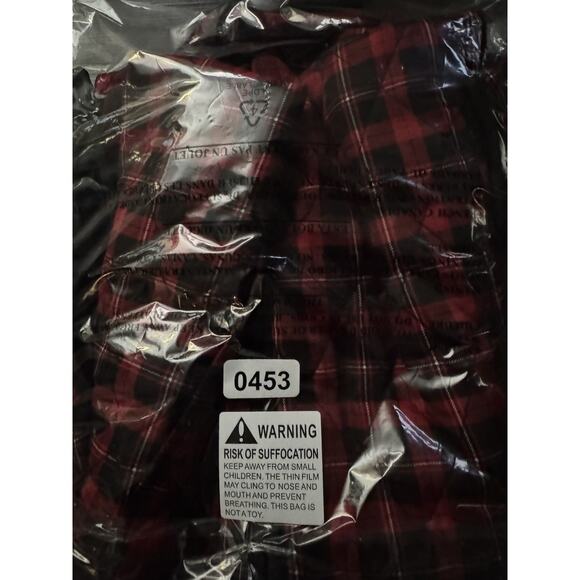 Croft & Barrow Buffalo Plaid Red Black Quilted Zip Up Pockets Adjustable Vest M - Picture 5 of 9